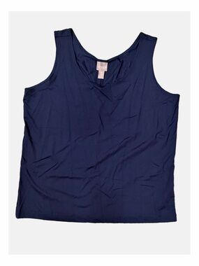 Classic Navy Sleeveless Top Chico's Women's 3 Capsule Wardrobe Nautical Stretch